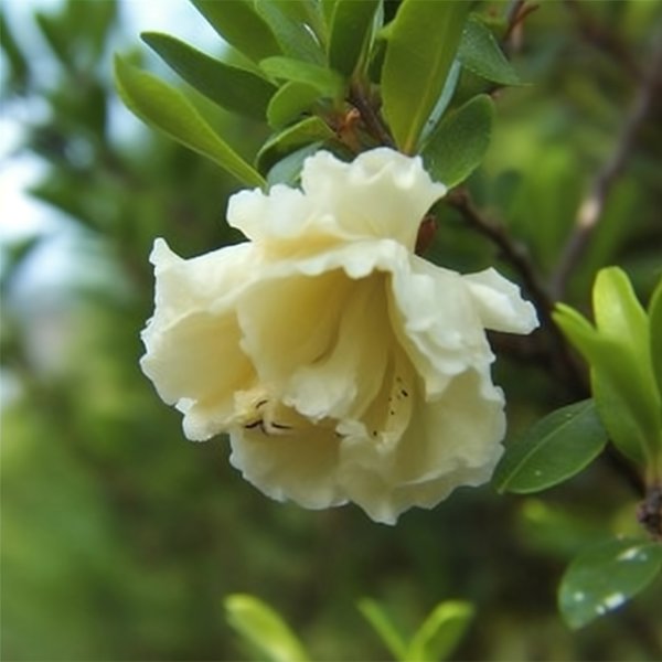Punica granatum 'Haku Botan', Granatapfel Bl�te