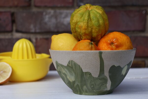 Agrumes pour la limonade am&egrave;re : orange am&egrave;re &agrave; peau stri&eacute;e 'Canaliculata', orange am&egrave;re et citron Meyer