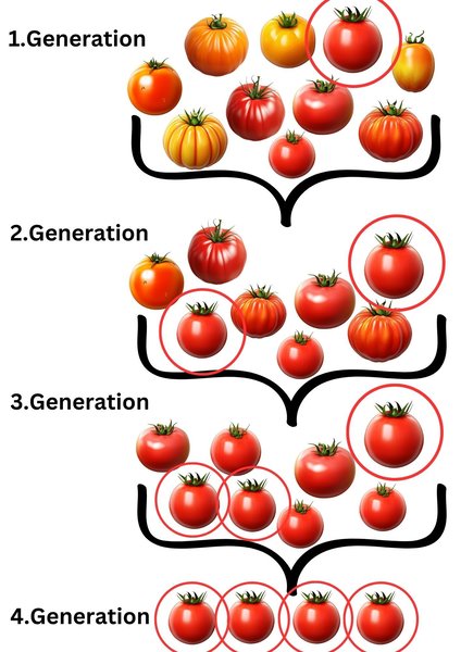 Sélection variétale, sélection de tomates, consanguinité
