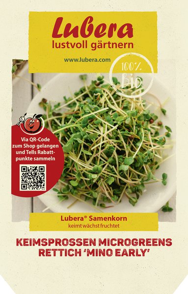 Keimsprossen Microgreens Rettich 'Mino Early'